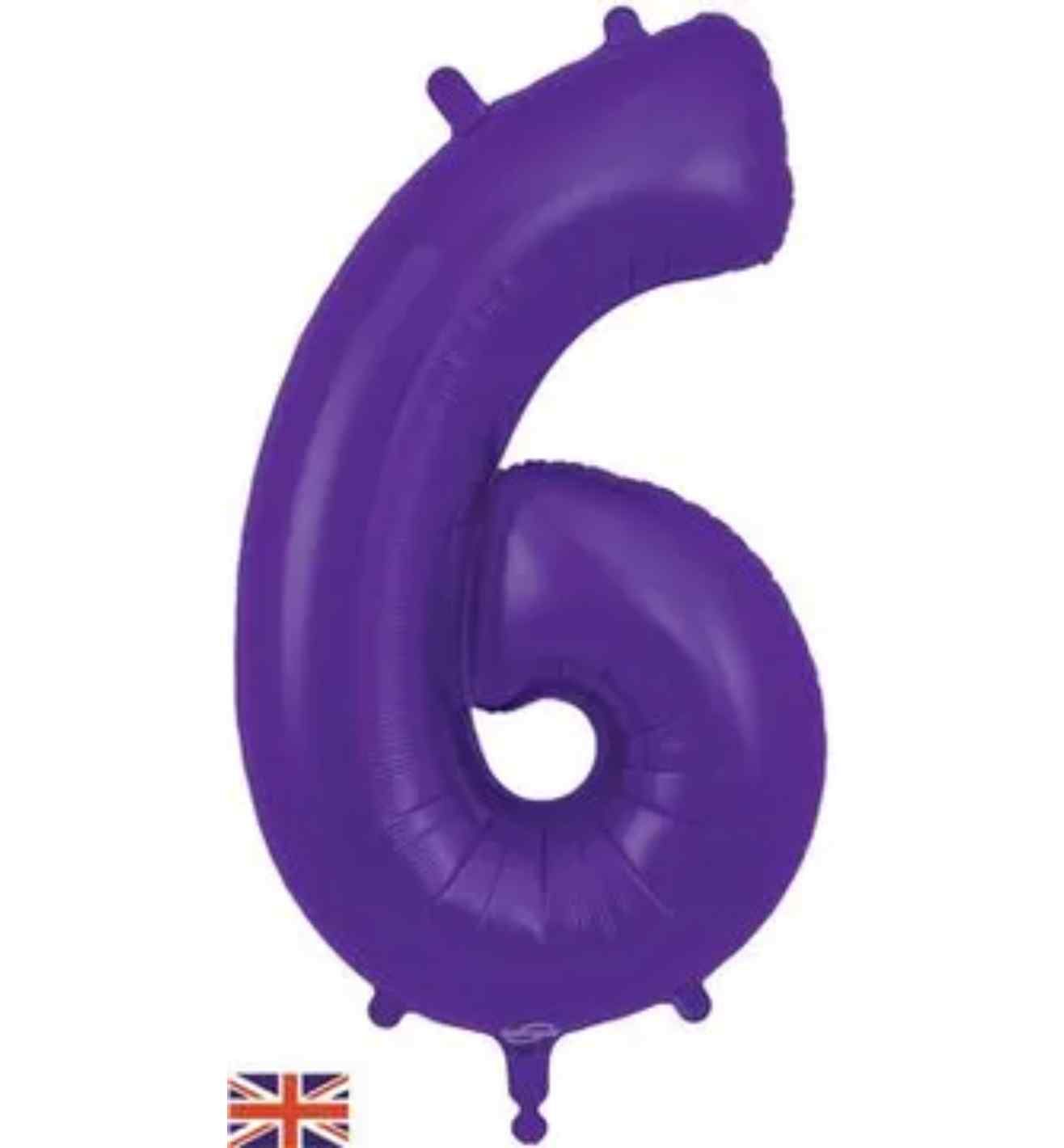 34" Purple Number 6 Oaktree