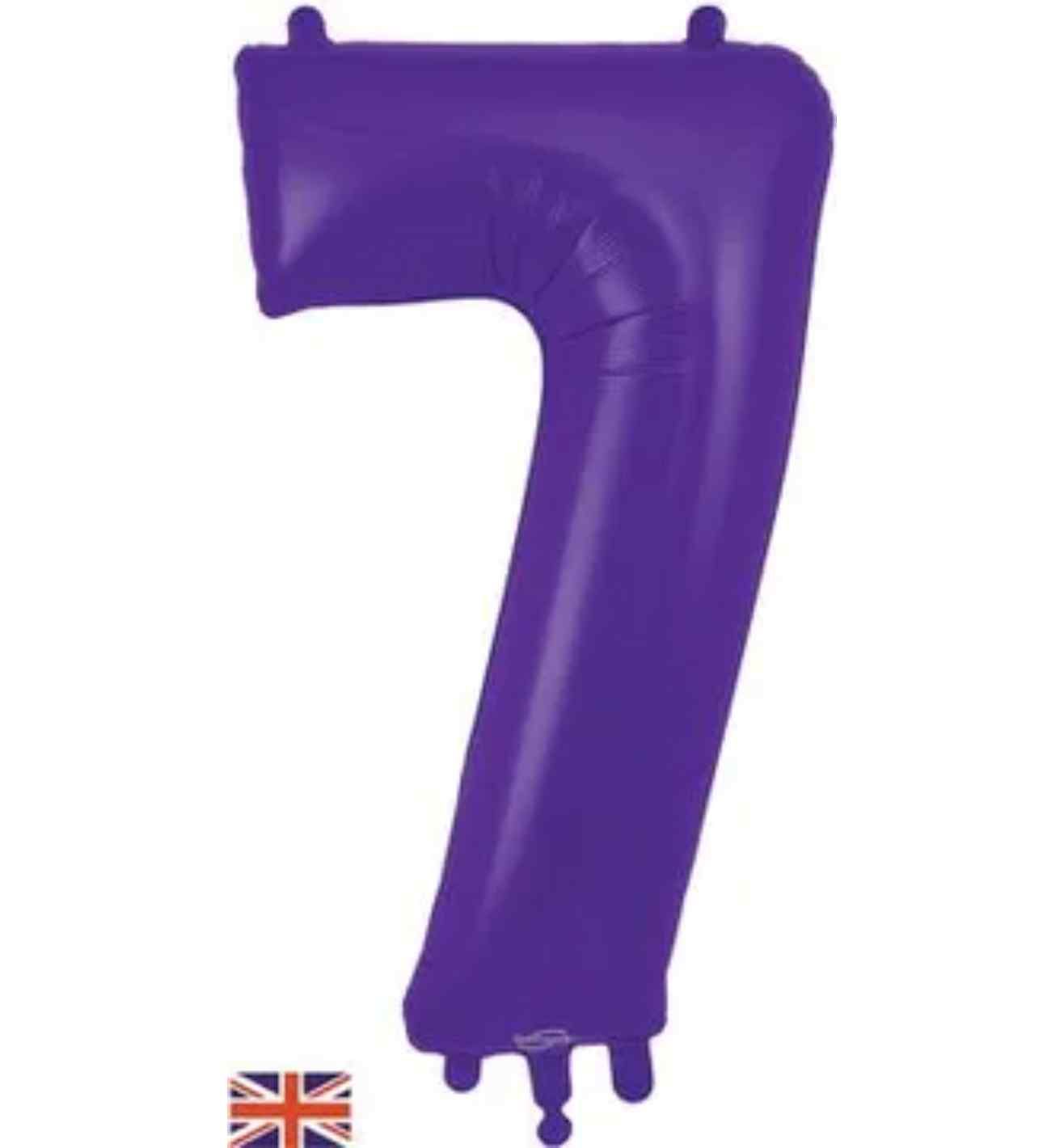 34" Purple Number 7 Oaktree