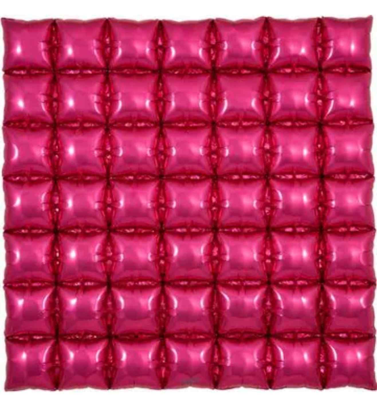 Fuchsia 7x7 Waffle Foil Balloon