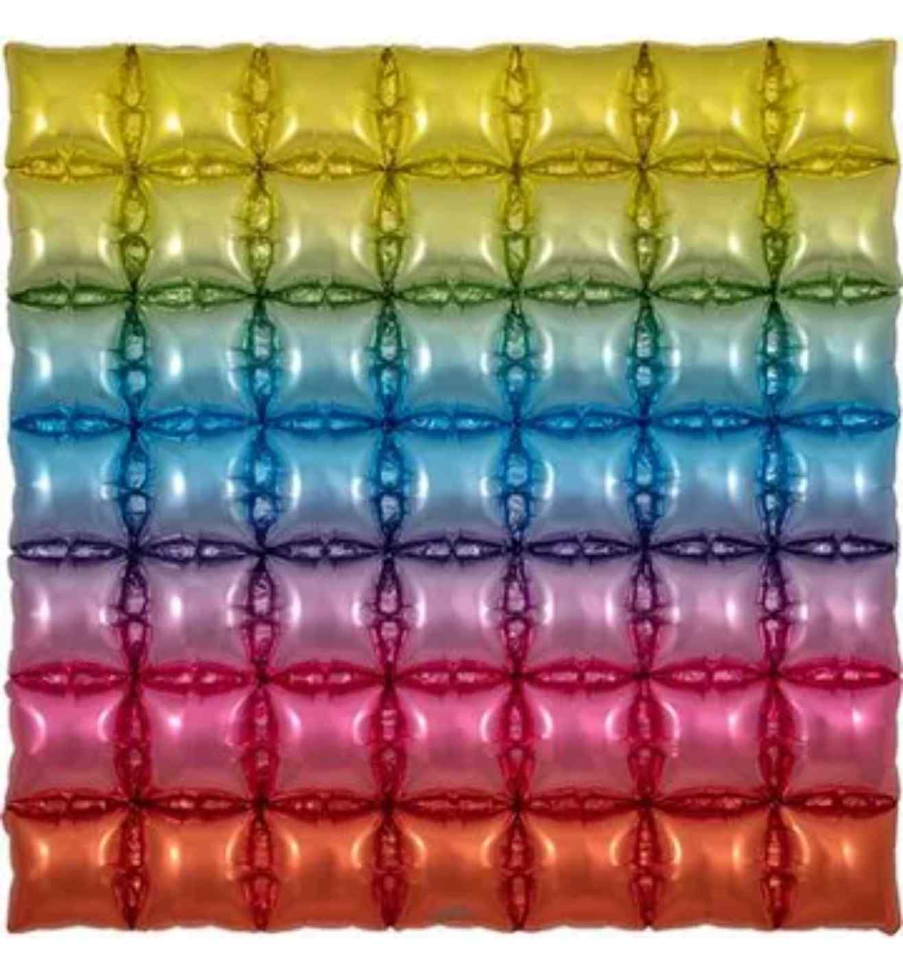 Rainbow 7x7 Waffle Foil Balloon