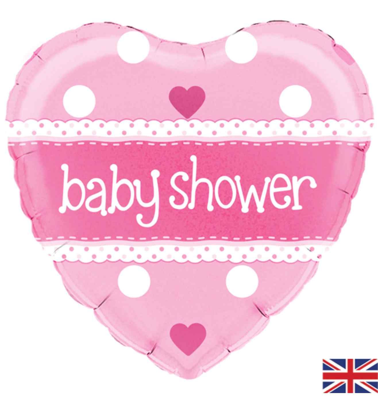 18" Oaktree Baby Shower Pink Heart