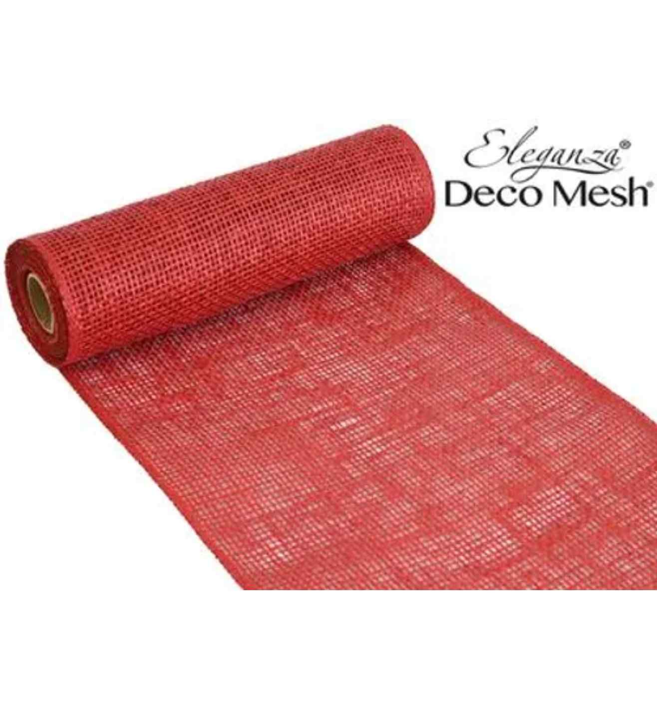 Deco Mesh Burlap25cm x 4.57m (5 Yard's) Red