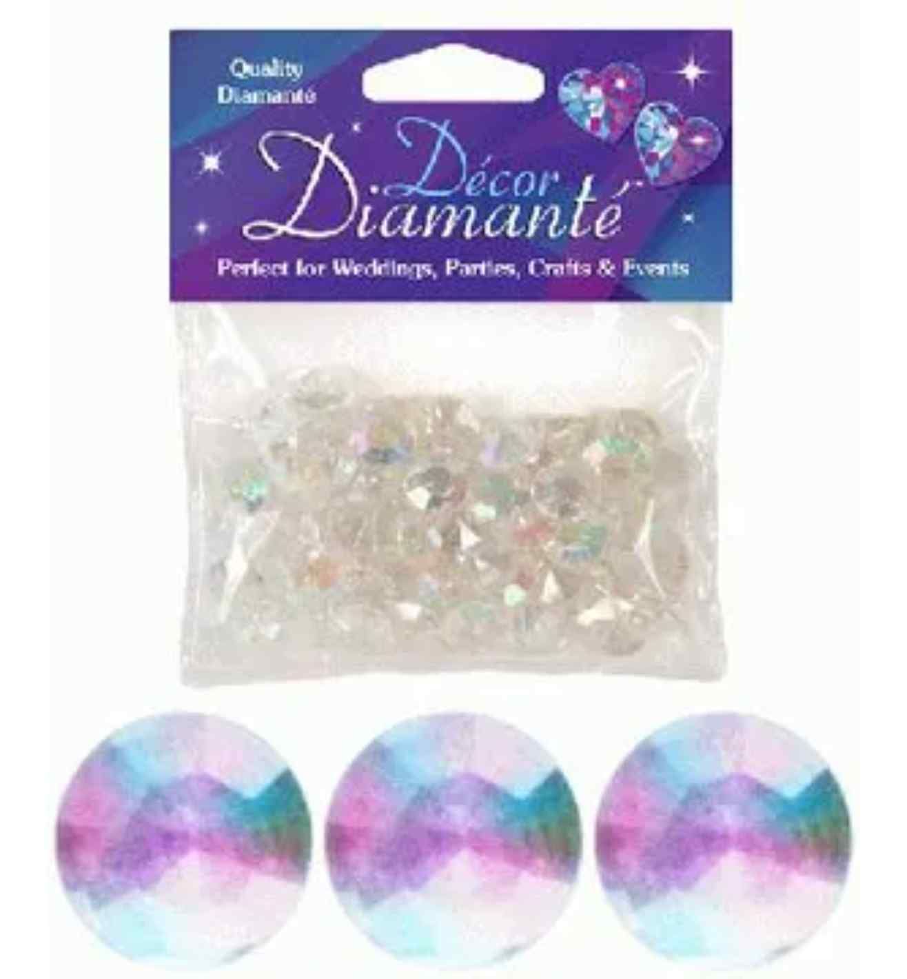 Decor Diamante Diamonds - Irridescent 12mm 28g