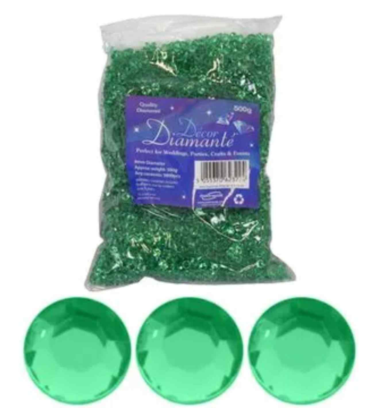 Decor Diamante Diamonds - Emerald 6mm 500g