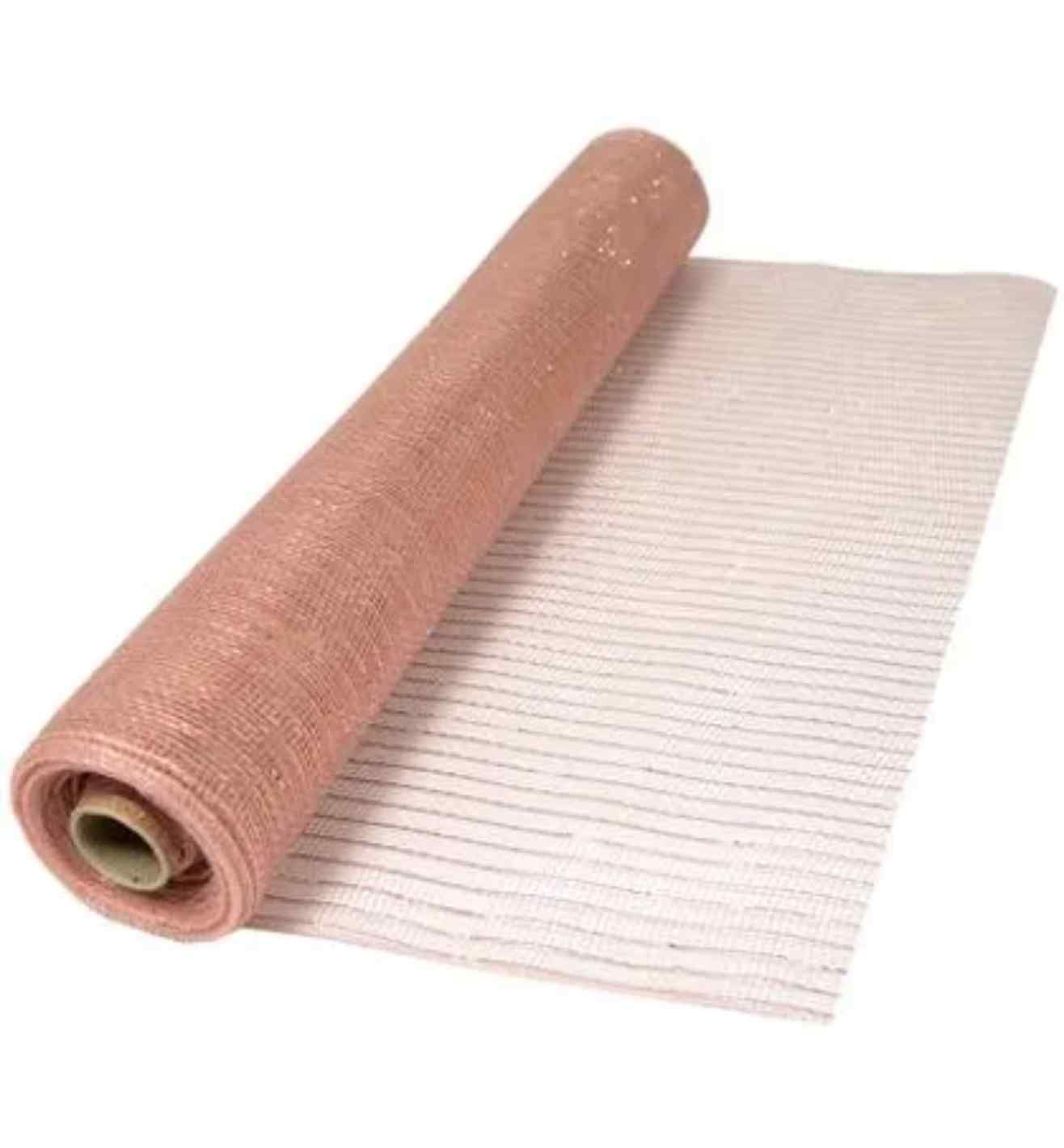 Eleganza Deco Mesh Metallic Rose Gold - 53cm x 9.1m