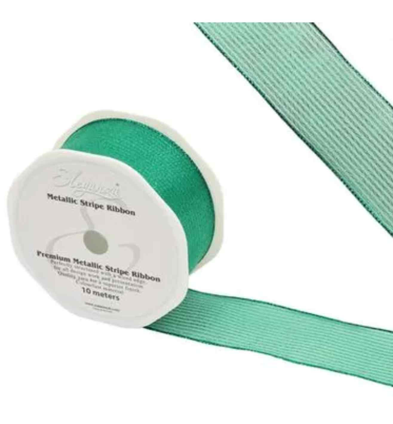 Eleganza Finesse Metallic Stripe Green - 38mm x 10m