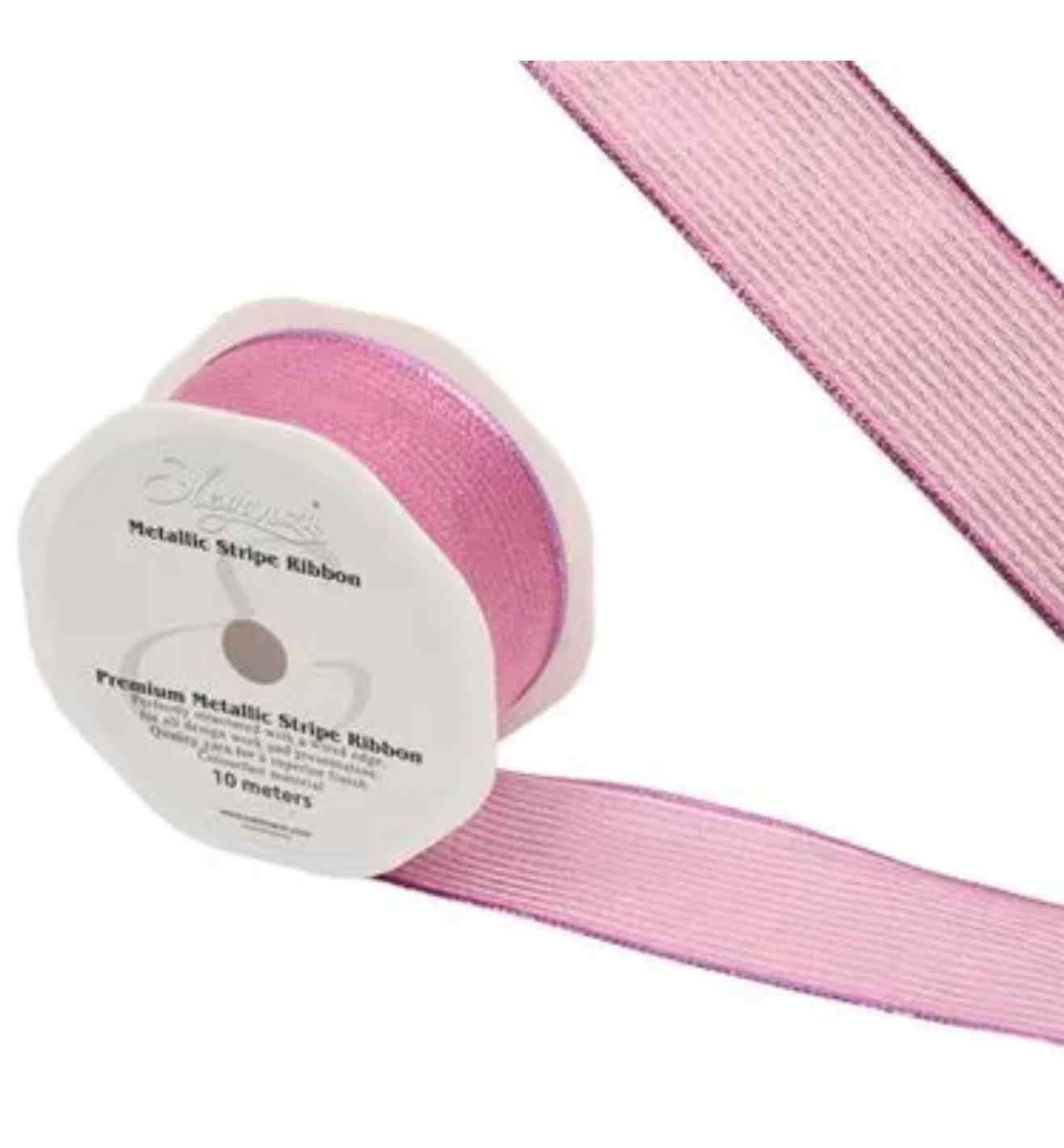 Eleganza Finesse Metallic Stripe Pink - 38mm x 10m
