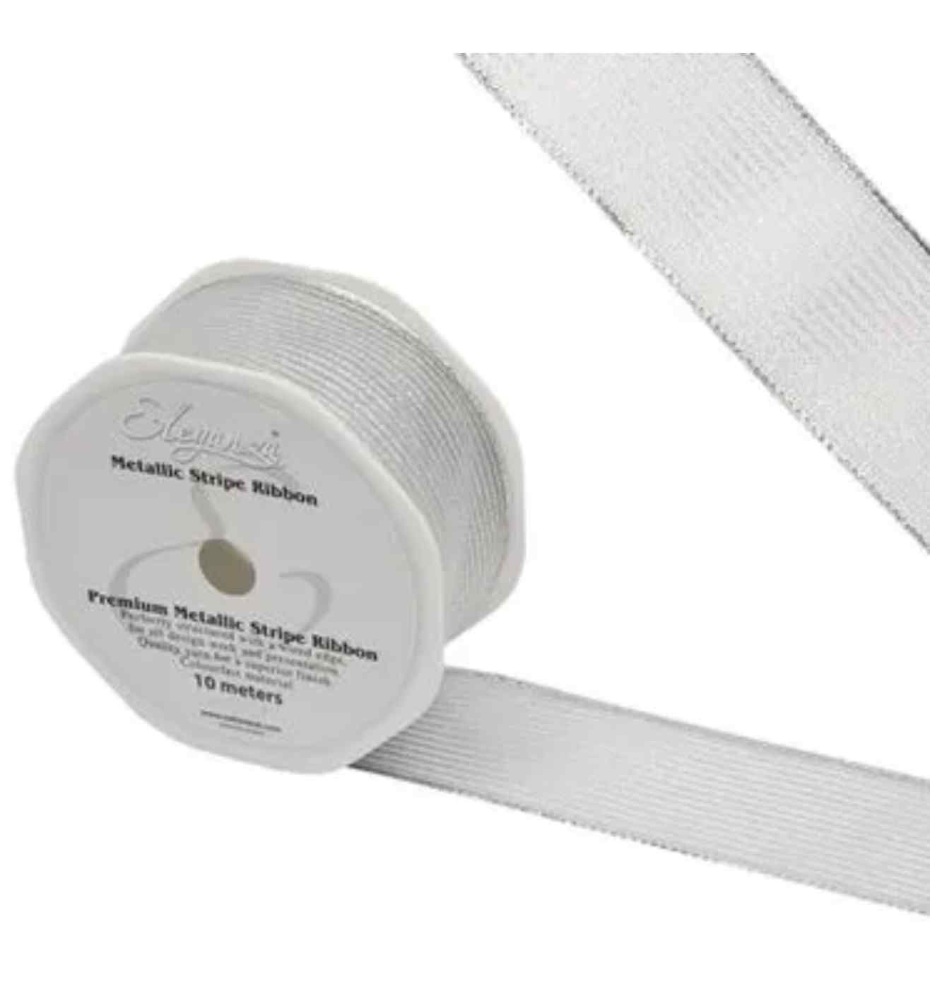 Eleganza Finesse Metallic Stripe Silver - 63mm x 10m