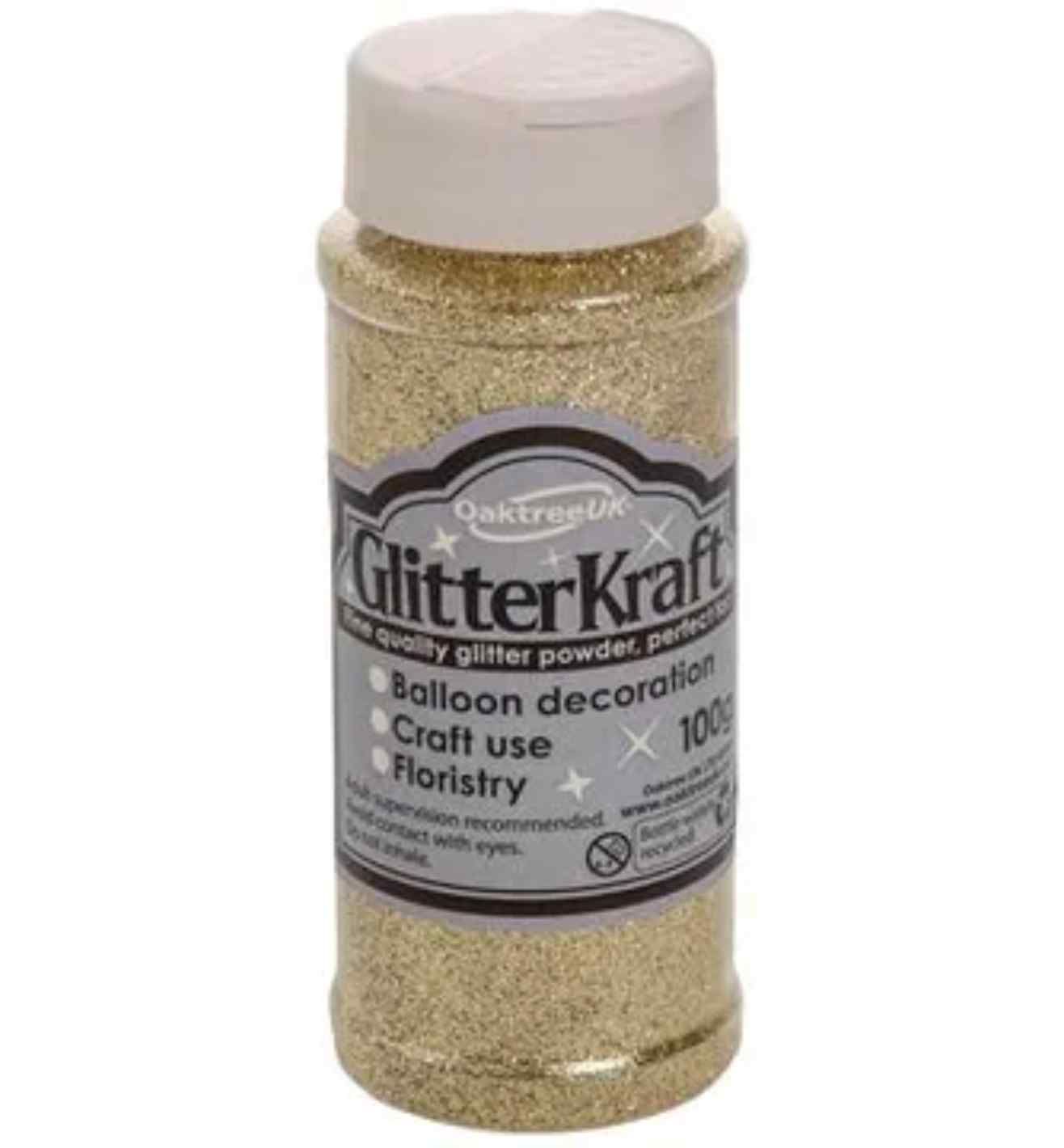 Glitter Kraft Fine Glitter 100g - White Gold