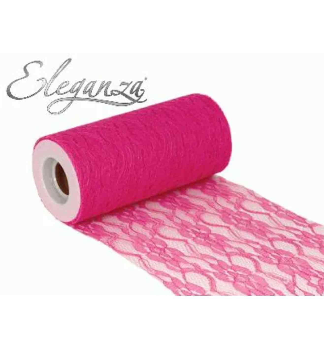 Eleganza Lace Netting Fuchsia - 6" x 10m