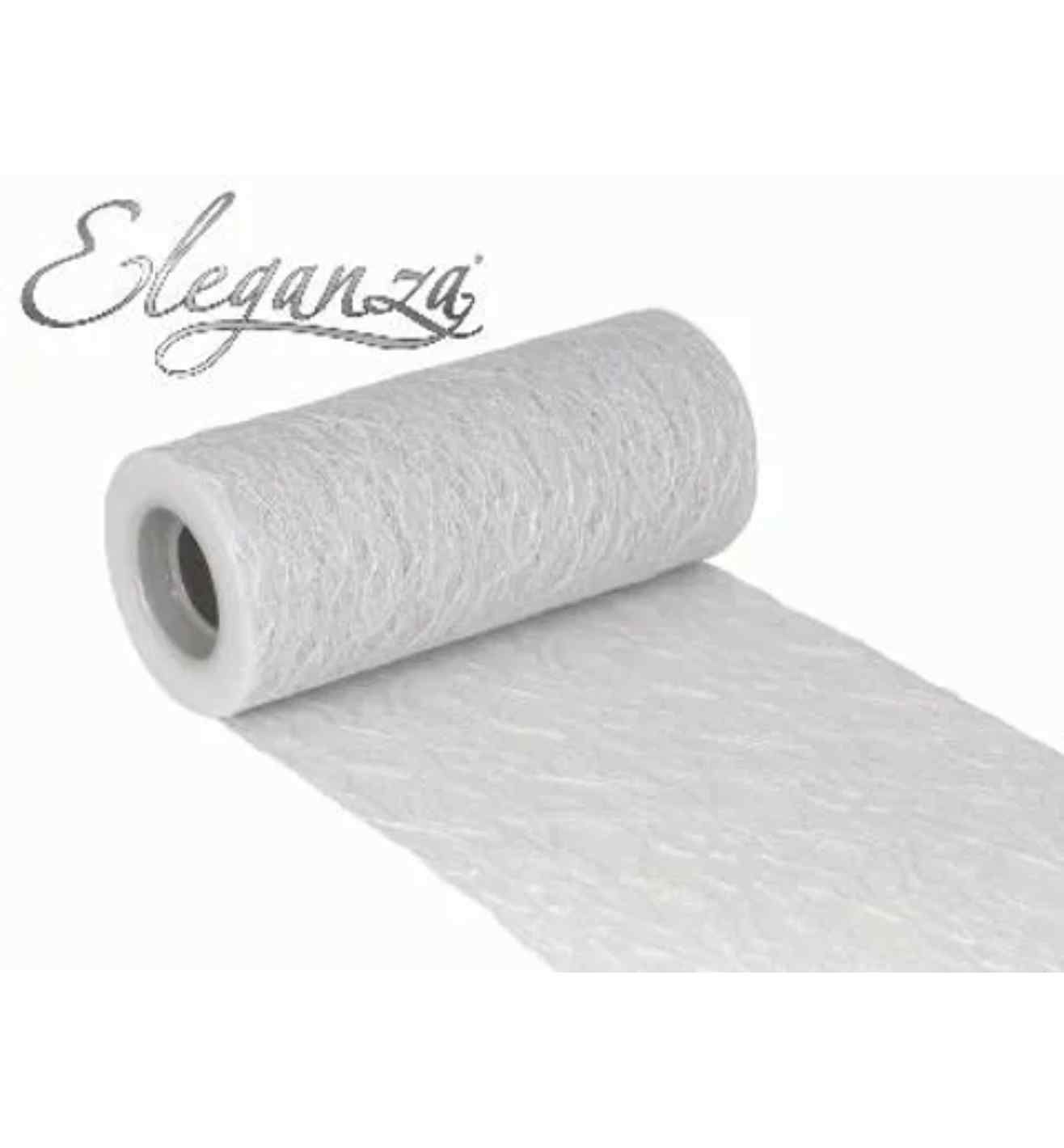 Eleganza Lace Netting White - 6" x 10m