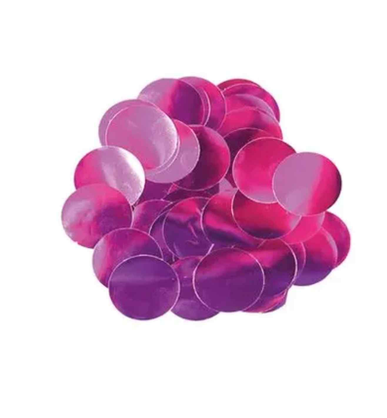 Oaktree Metallic Foil Confetti 10mm x 50g - Fuchsia