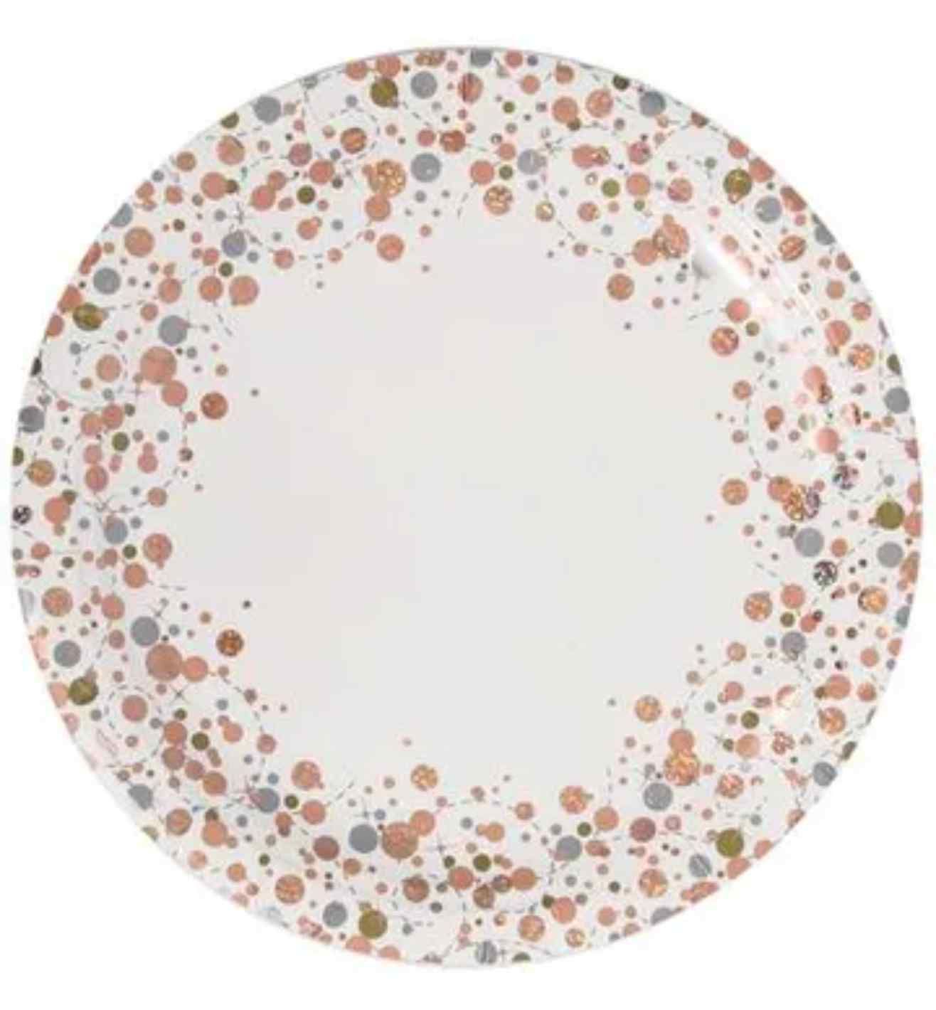 Sparkling Fizz Rose Gold 23cm Plates 8pcs