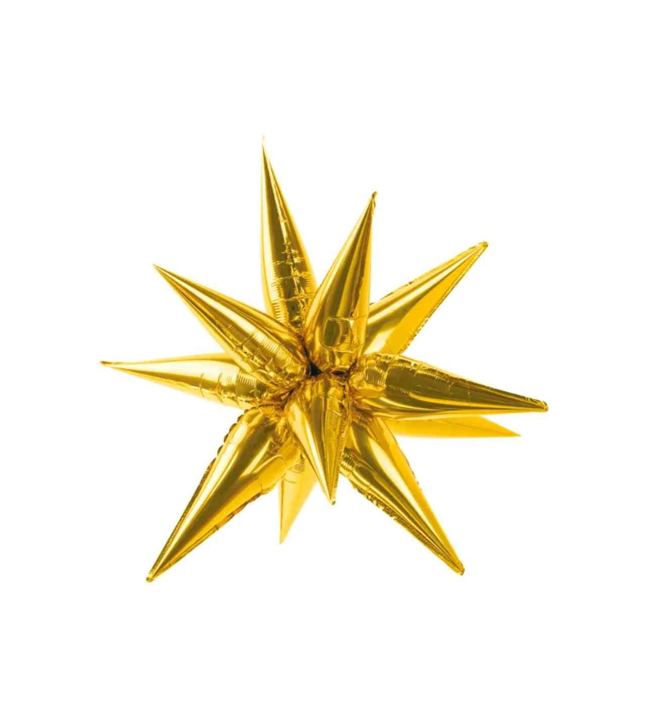 37" Gold Starburst Party Deco Foil Balloon