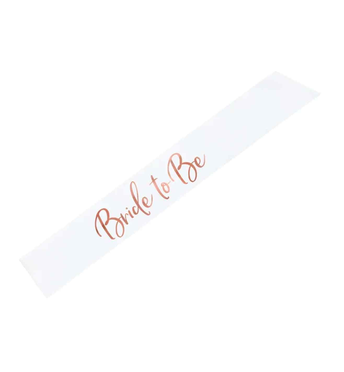 Bride To Be White Sash 75cm