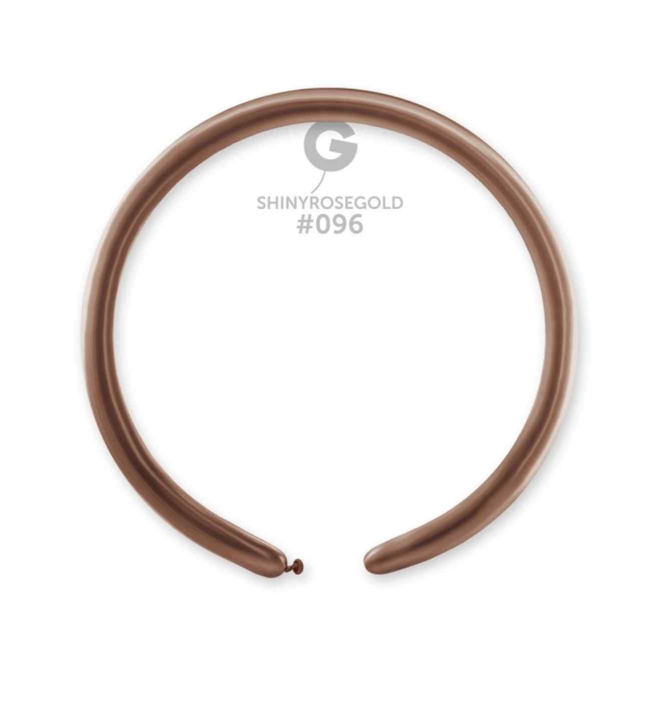 1" Gemar Shiny Rose Gold Modelling Balloon 50ct