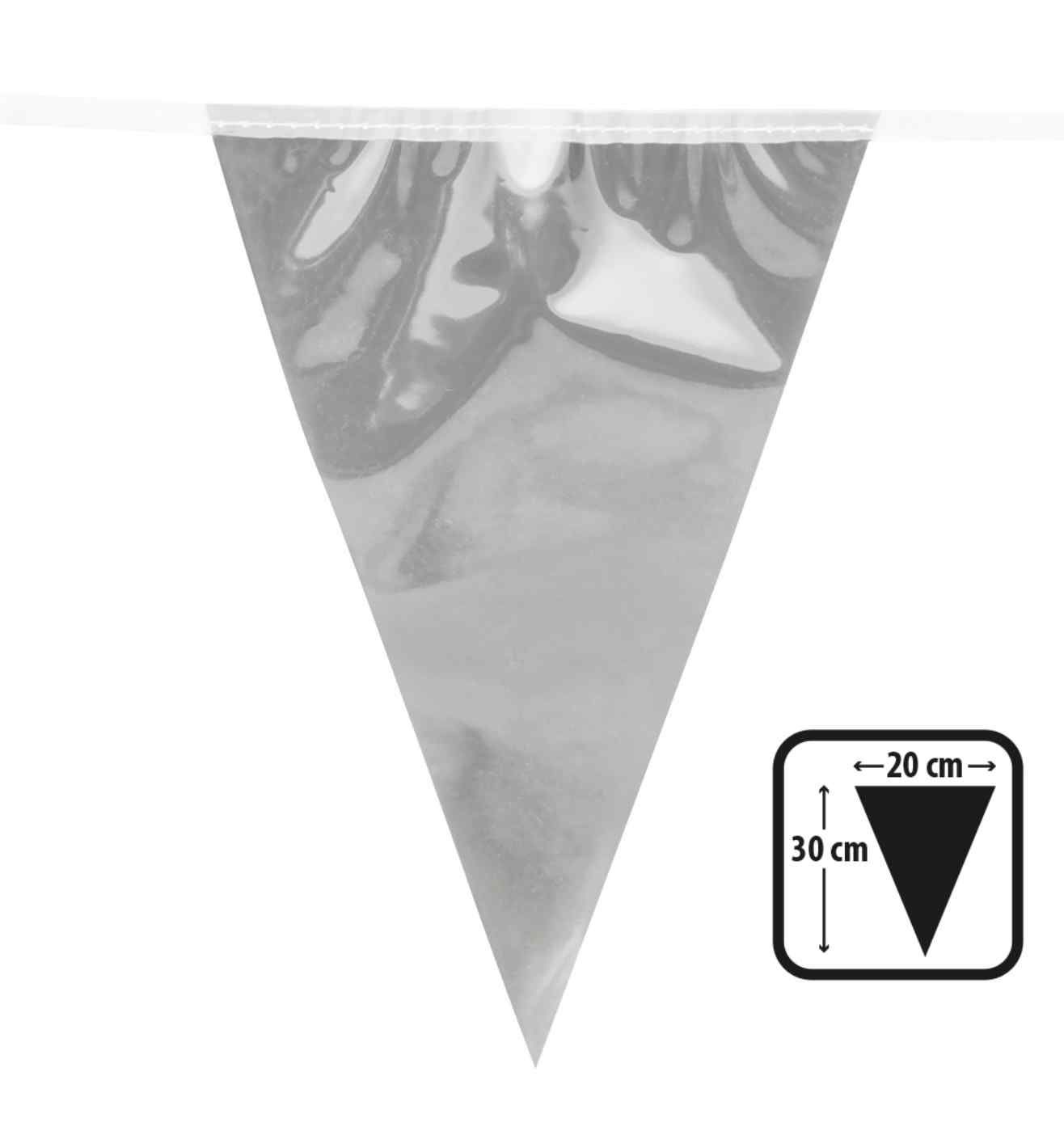 10m Silver Metallic Bunting