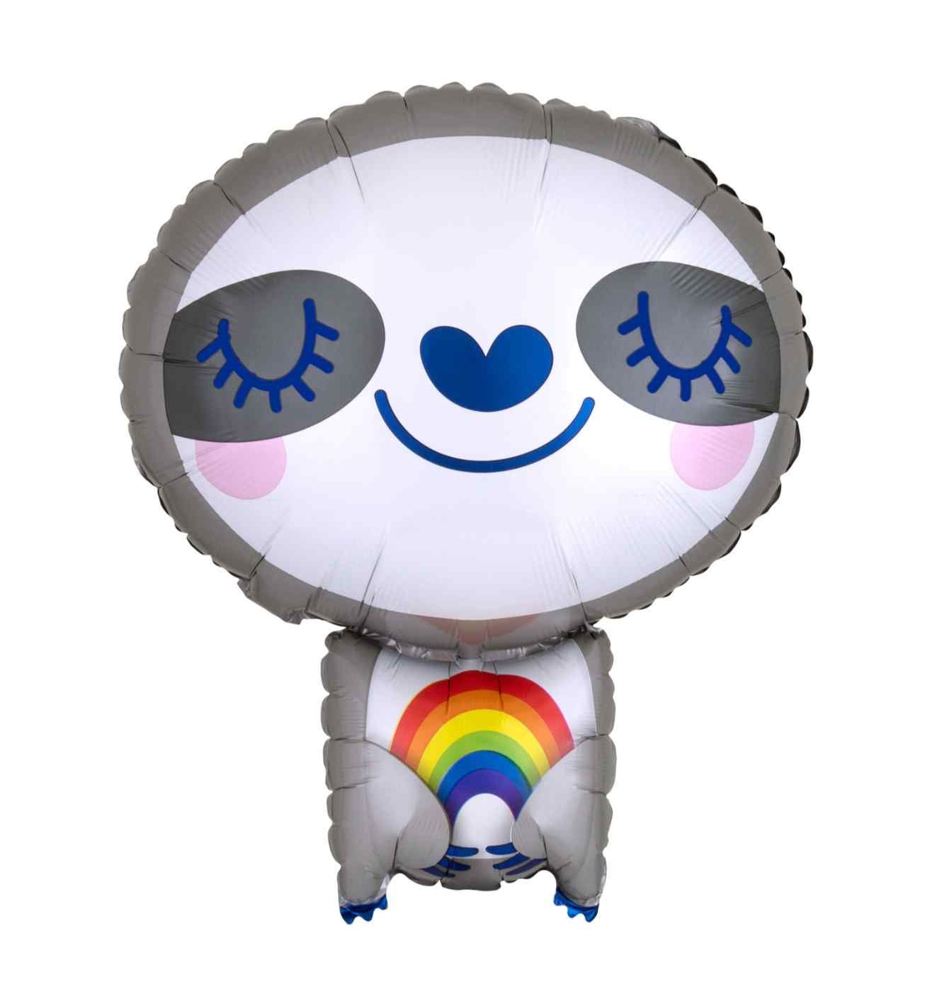 Sloth Rainbow Shape Foil Balloon