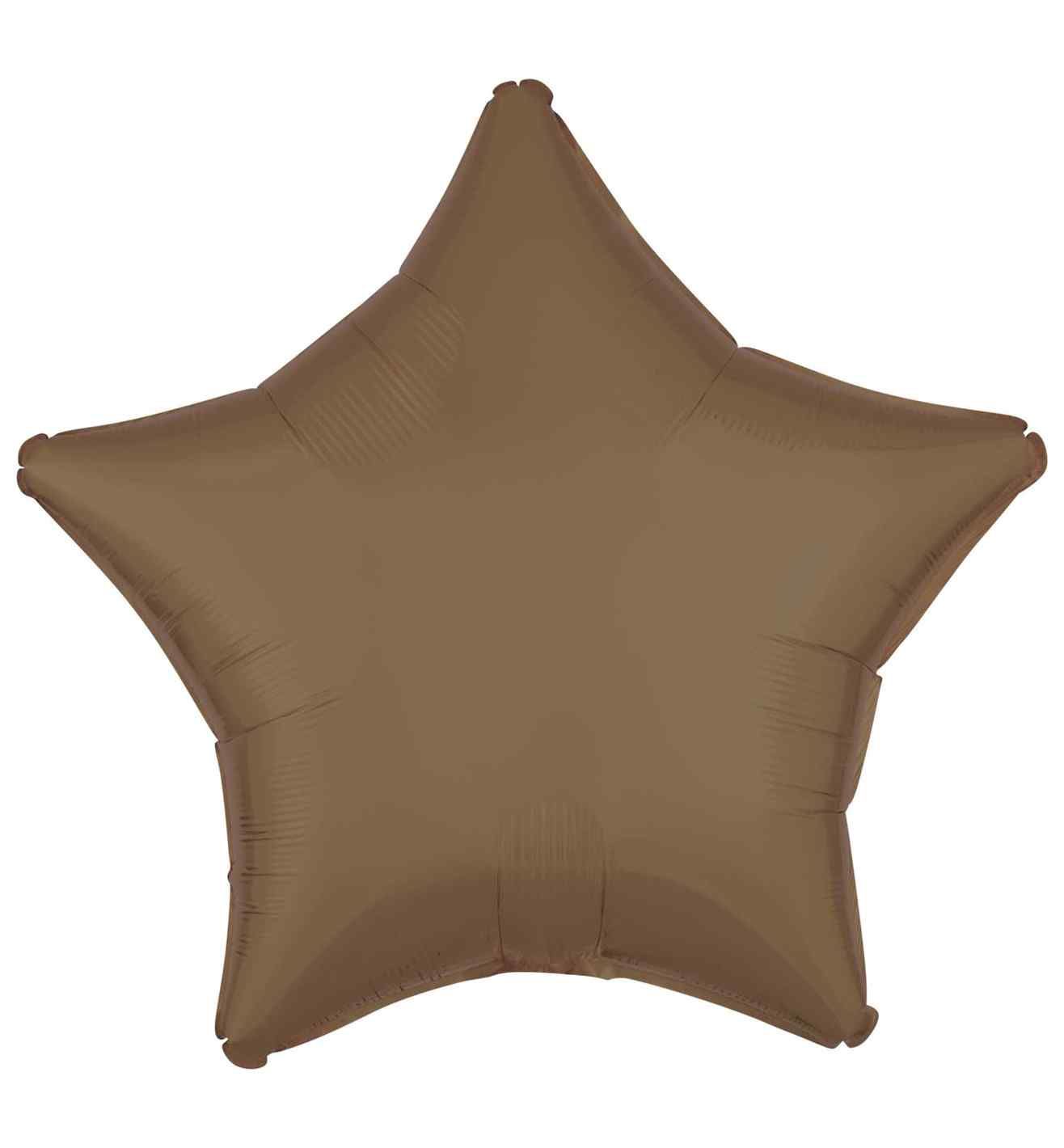 17" Truffle Star Silk Lustre Foil Balloon Anagram - Unpackaged
