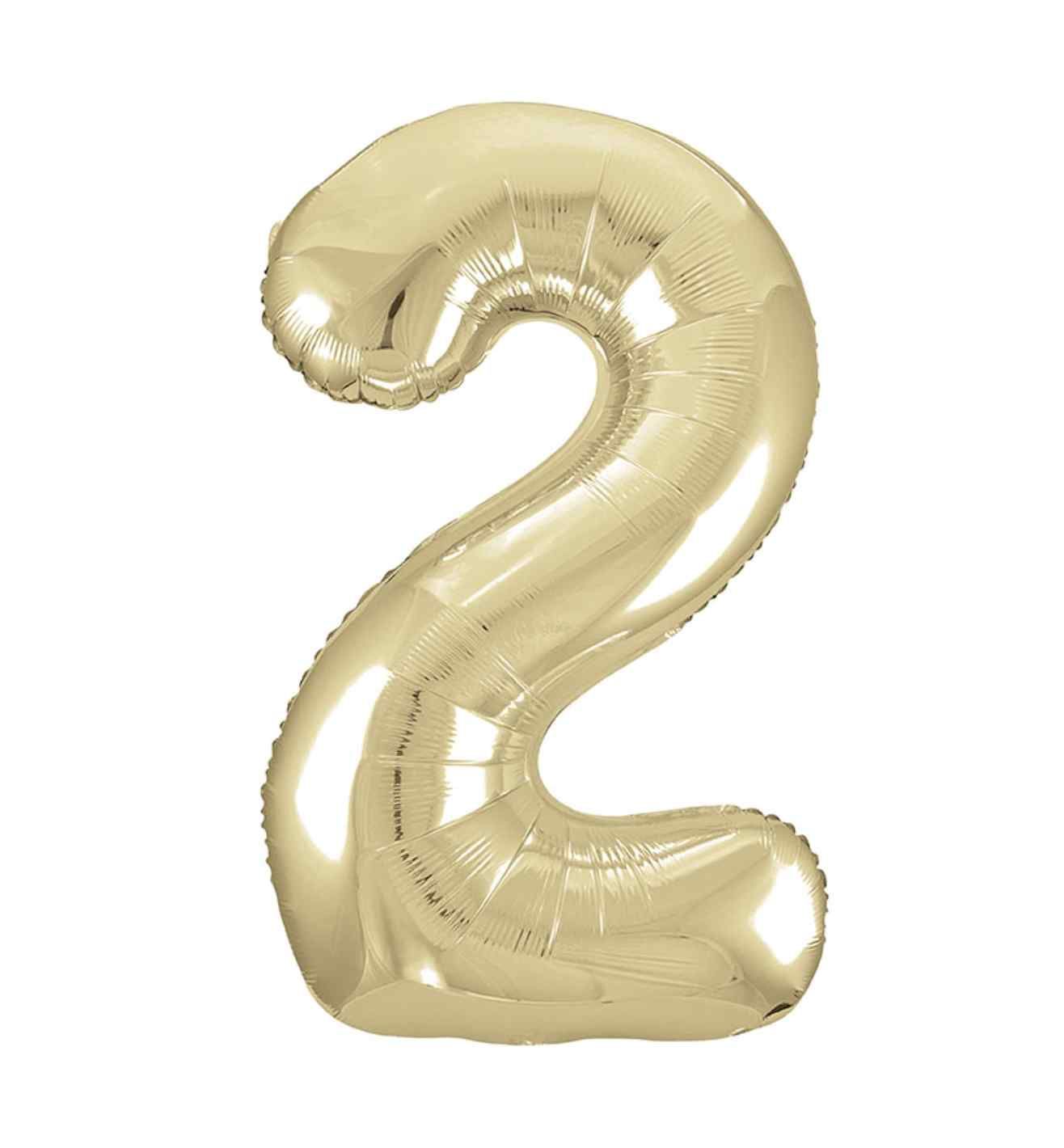 34" Unique Party Gold 2 Foil Balloon
