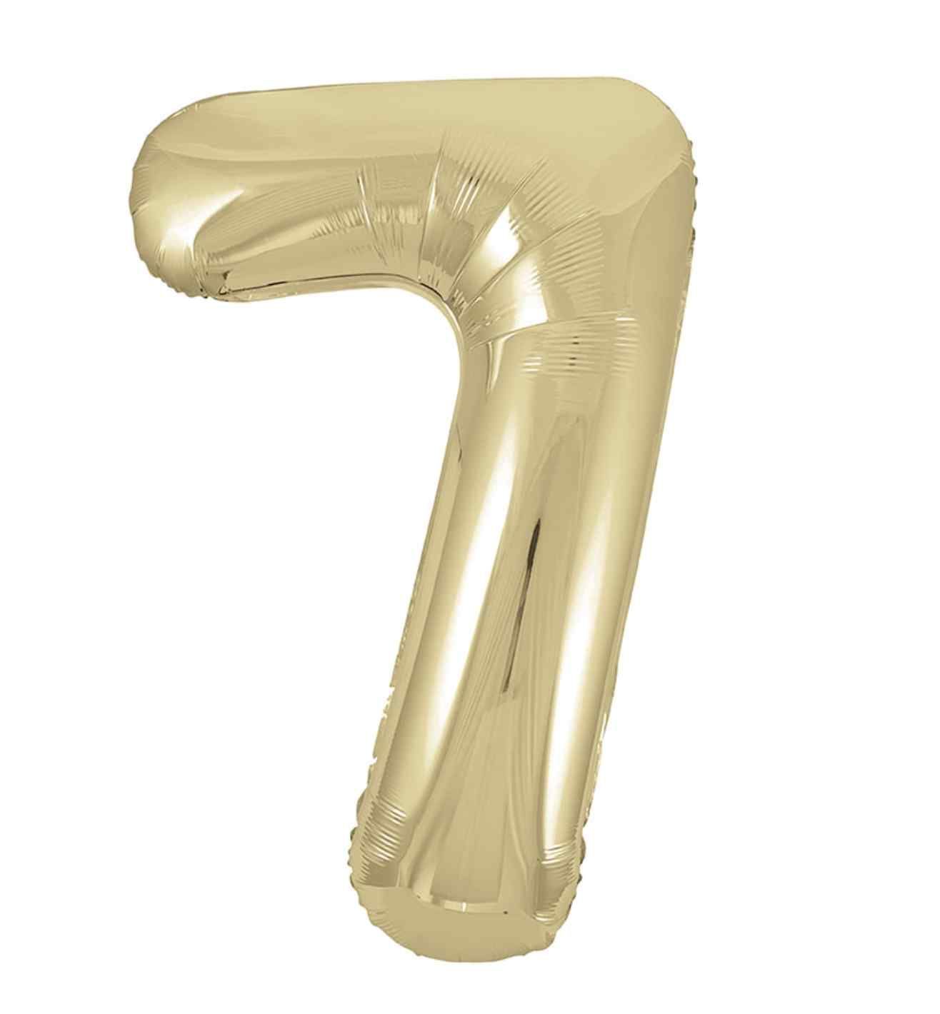 34" Unique Party Gold 7 Foil Balloon