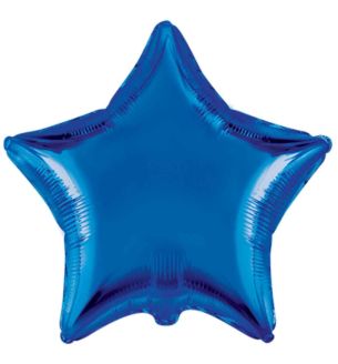 18" Flexmetal Star Blue Foil Balloon