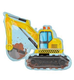28" Construction Digger Supershape Foil Balloon