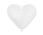 10" Gemar White Heart 50ct