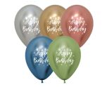 12" Sempertex Reflex Birthday Assorted Latex Balloons 25ct