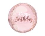 15" Blush Birthday Orbz Foil Balloon