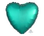17" Jade Heart Satin Luxe Foil Balloon Anagram - Unpackaged