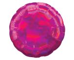 17" Magenta Iridescent Round Foil Balloon Anagram - Unpackaged