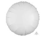 18" Metallic White Round Foil Balloon Anagram - Unpackaged