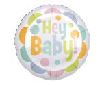 18" Satin Infused Hey Baby Foil Balloon