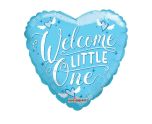 18" Welcome little one blue