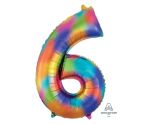 34" Rainbow Number 6 Anagram