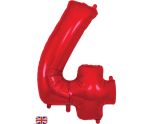 34" Red Number 4 Oaktree