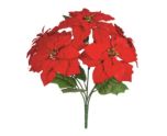 45cm Large Poinsettia Bush Red