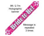 9ft Oaktree 'Bride To Be' Holo Banner