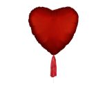 31" Amscan Red Heart Foil Balloon with Tassel