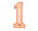 34" Amscan Number 1 Rose Gold Foil Balloon