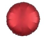 17" Amscan Silk Lustre Dark Red Round Foil Balloon