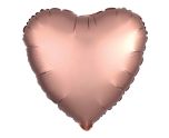 17" Amscan Silk Lustre Rose Copper Heart Foil Balloon