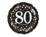 17" Amscan Sparkling Celebration 80th Birthday Foil Balloon
