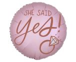 17" Anagram Blush Wedding Foil Balloon