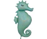 Mermaid Wishes Seahorse SuperShape Foil Balloon