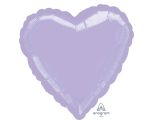17" Pastel Lilac Heart Foil Balloon Anagram - Unpackaged