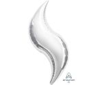 36" Curve Silver Foil Balloon 3PC