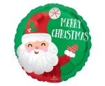 18" Smiley Santa Foil Balloon