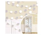 White Glitter String Decoration 2.13m